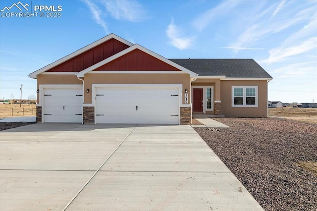 craftsman-style house featuring a garage