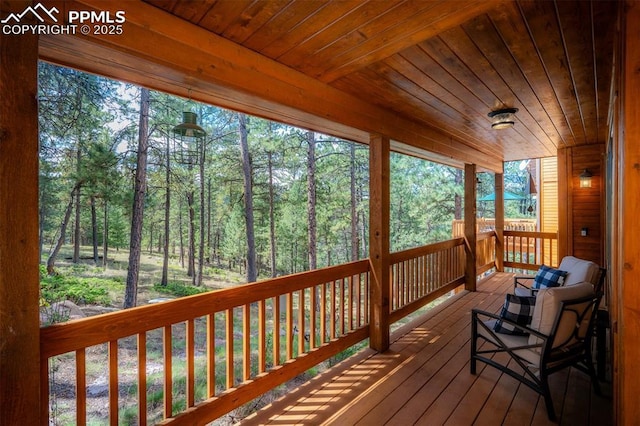 view of wooden deck