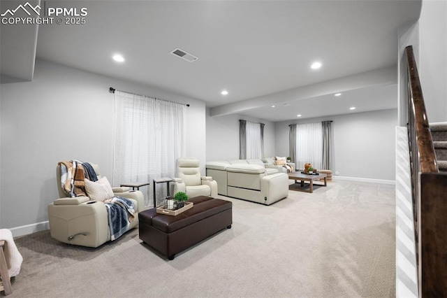 view of carpeted living room