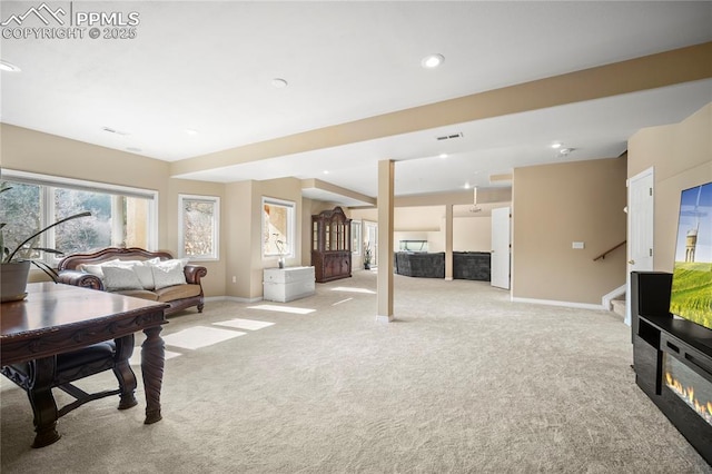 view of carpeted living room