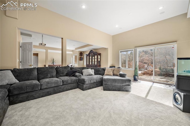 view of carpeted living room