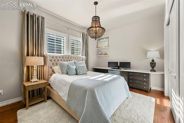 bedroom featuring light hardwood / wood-style flooring