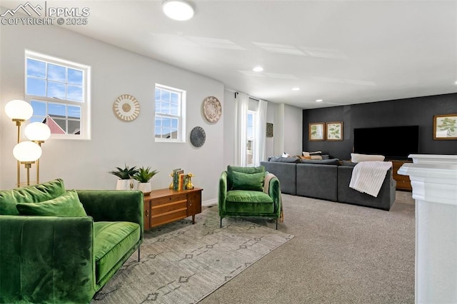 view of carpeted living room