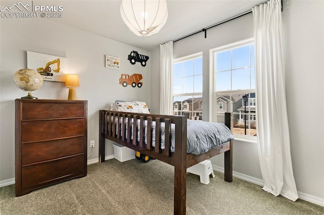 view of carpeted bedroom