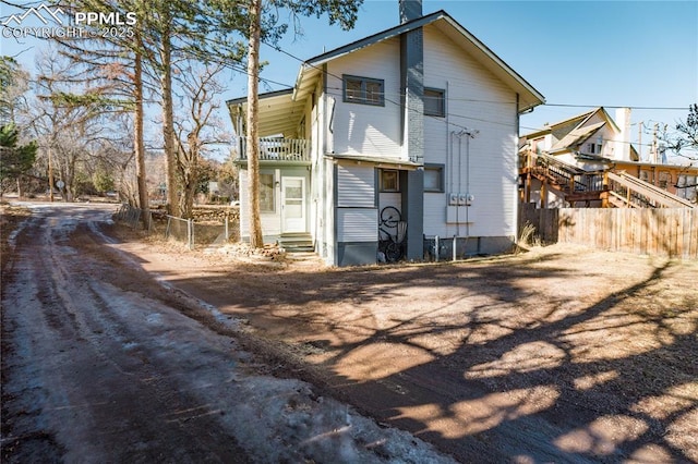 view of rear view of property