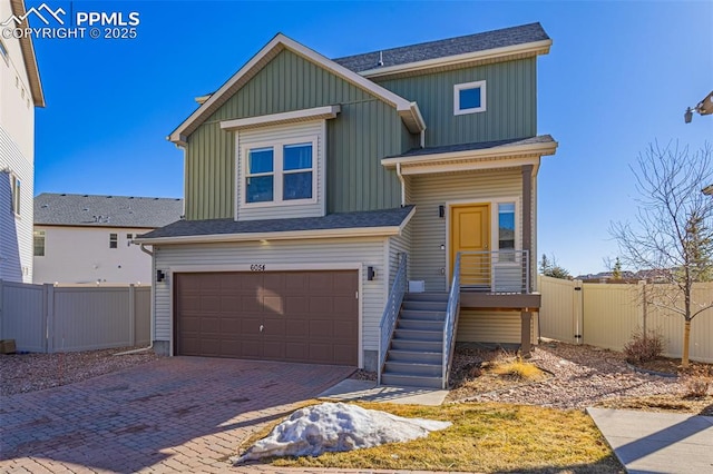 view of front of house featuring a garage