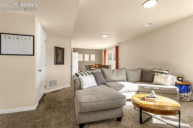 view of carpeted living room