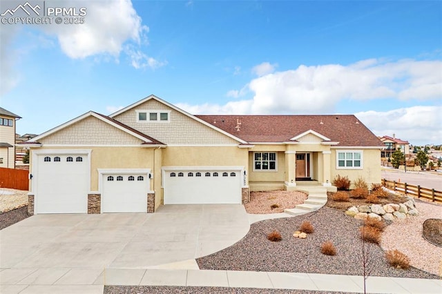 view of front of home featuring a garage