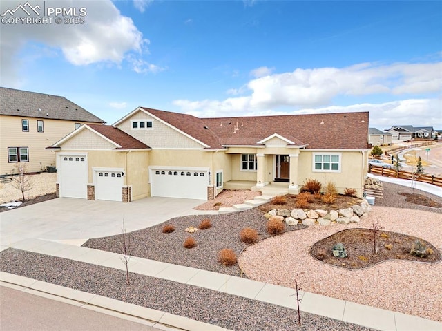 view of front of home featuring a garage