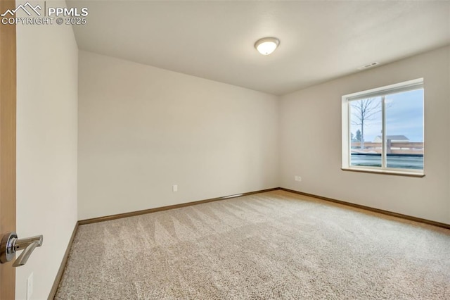 view of carpeted empty room