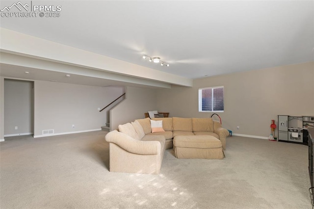 view of carpeted living room