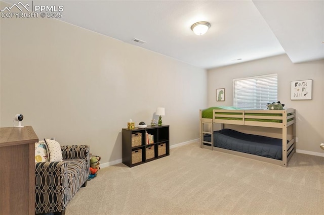 view of carpeted bedroom