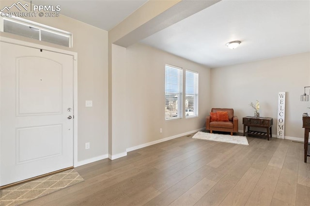 entryway featuring light wood-type flooring