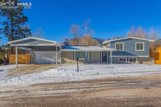 view of front of home featuring a garage