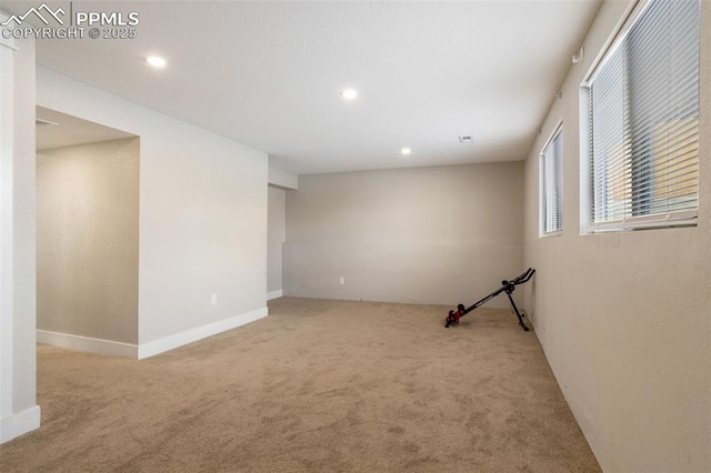 view of carpeted spare room