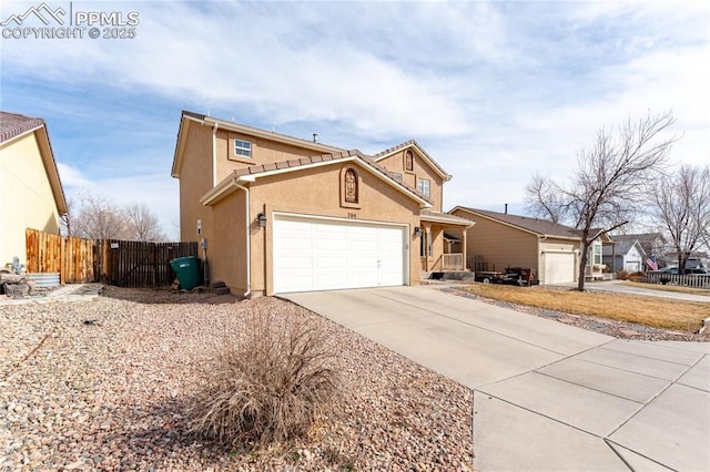 view of front of house featuring a garage