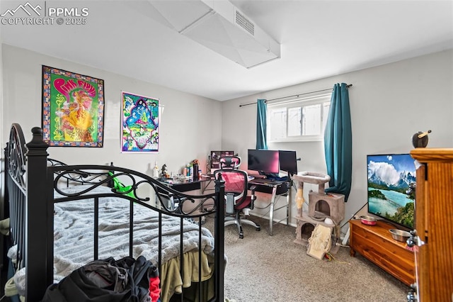 bedroom featuring carpet flooring