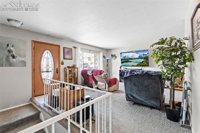 view of carpeted living room