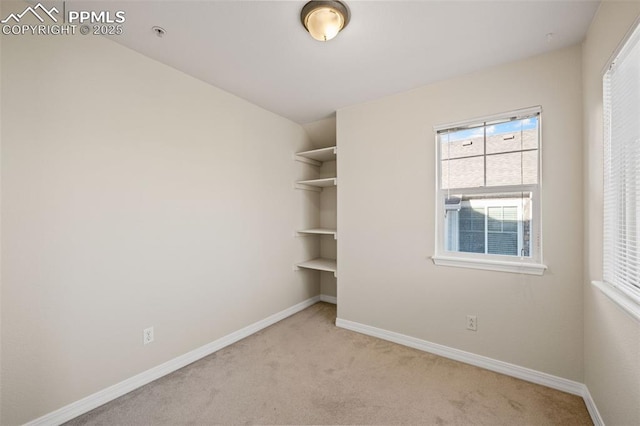 view of carpeted spare room