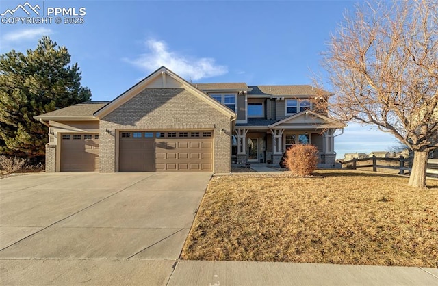 craftsman house featuring a garage