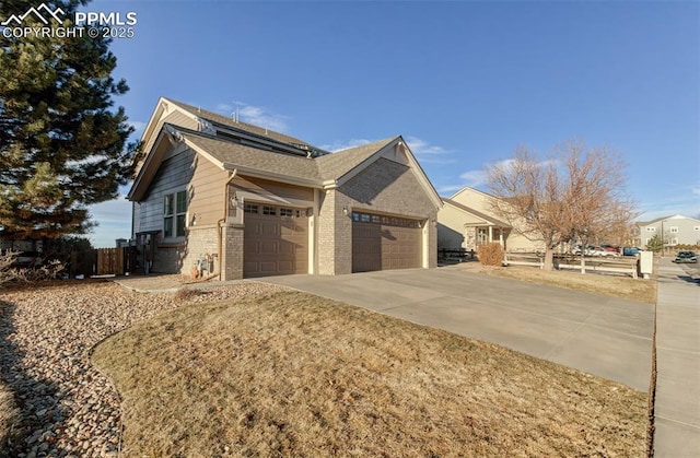 view of property exterior featuring a garage