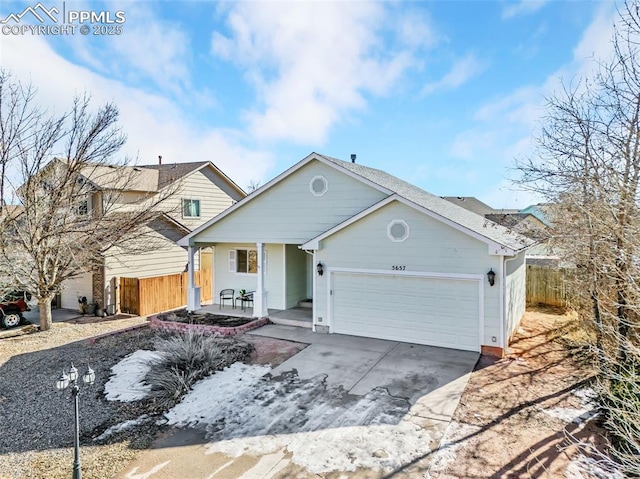 view of property featuring a garage