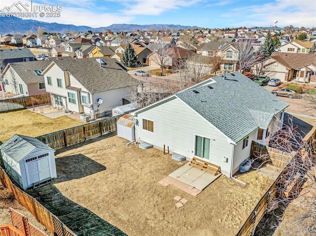 aerial view featuring a mountain view