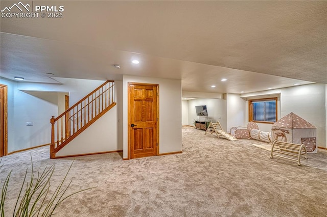 interior space with carpet floors