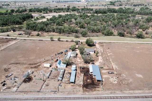 bird's eye view featuring a rural view