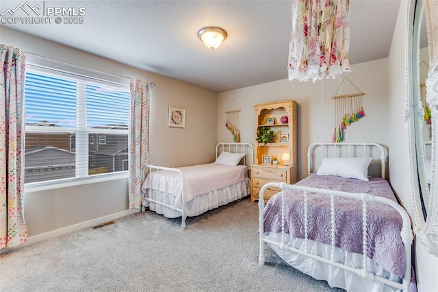 bedroom with carpet floors