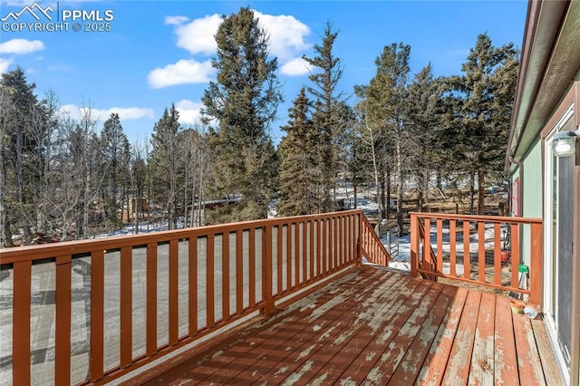 view of wooden terrace