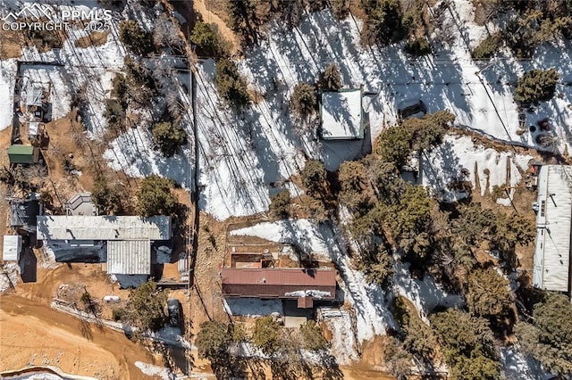 view of snowy aerial view