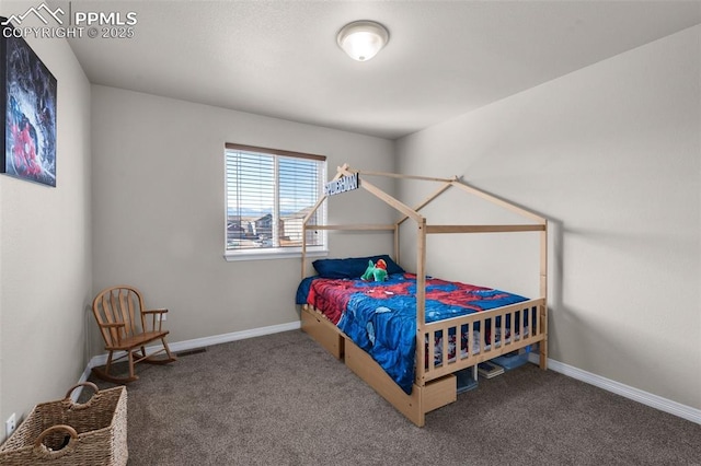 bedroom with carpet floors