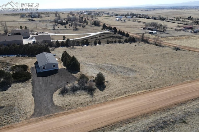 bird's eye view featuring a rural view