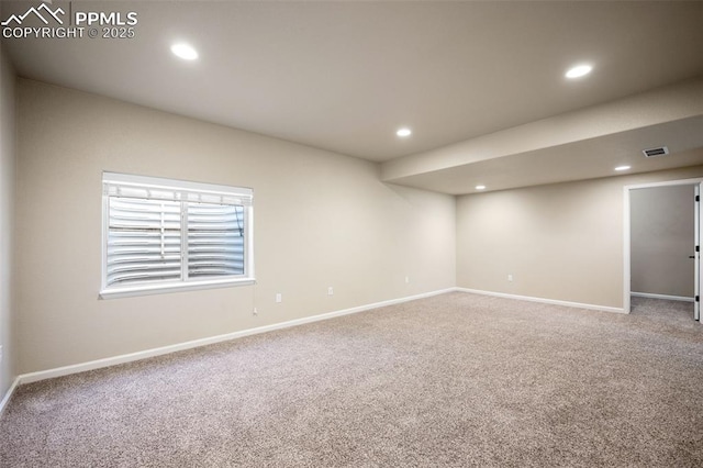 empty room with carpet floors