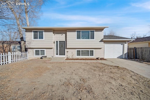 split foyer home with a garage