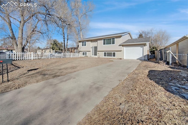 raised ranch with a garage