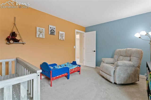 view of carpeted bedroom