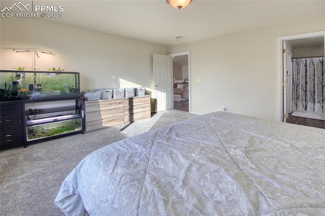 bedroom with carpet