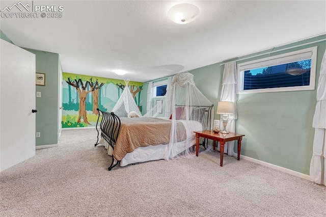 bedroom featuring carpet