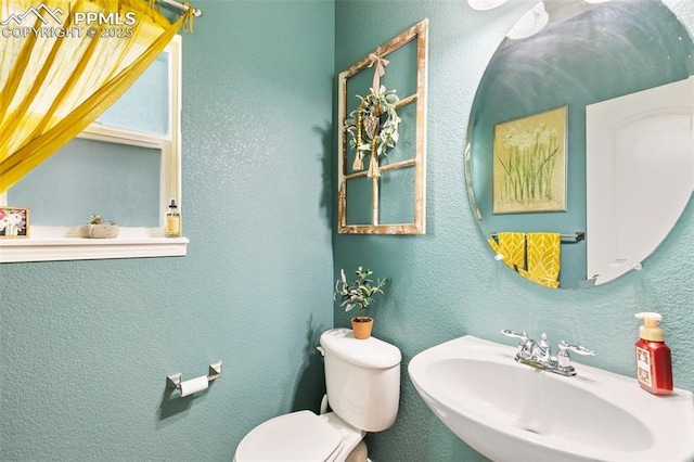 bathroom featuring sink and toilet