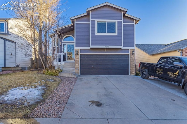 view of front of home featuring a garage