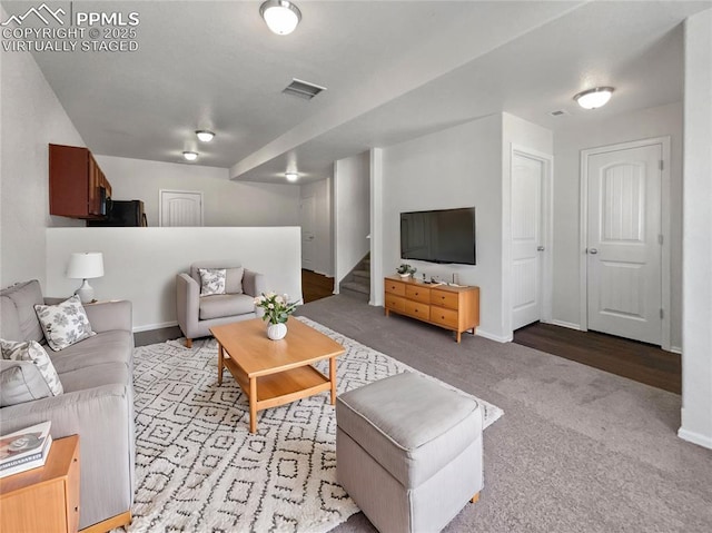 view of carpeted living room