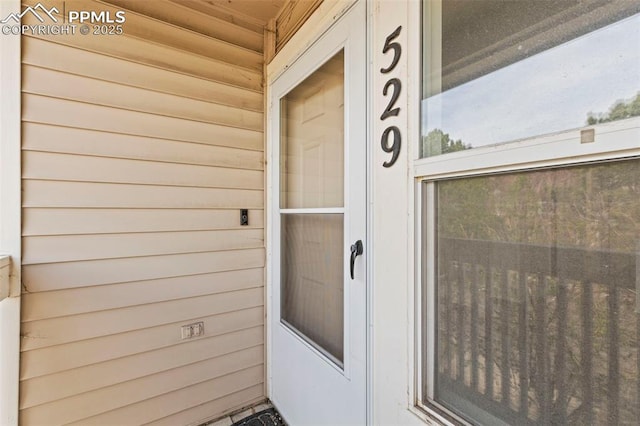view of doorway to property