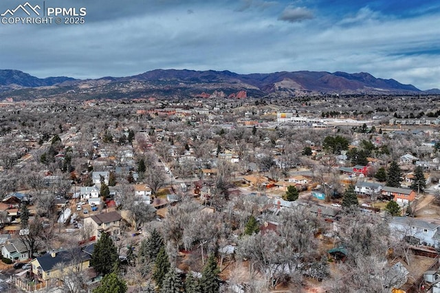 view of mountain feature with a residential view