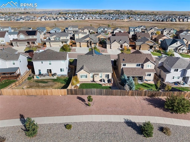 aerial view featuring a residential view