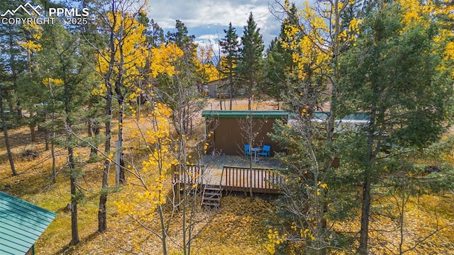 view of dock featuring a deck