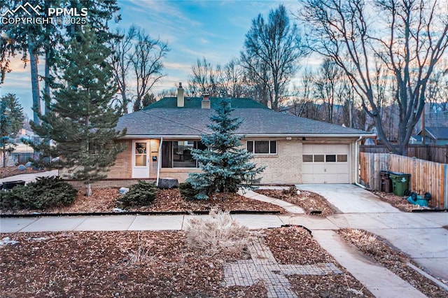 ranch-style house with a garage