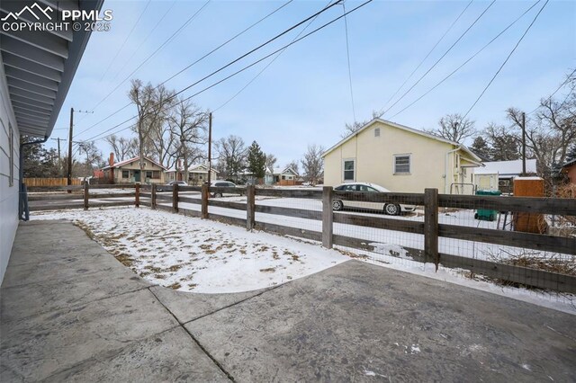 view of snowy yard