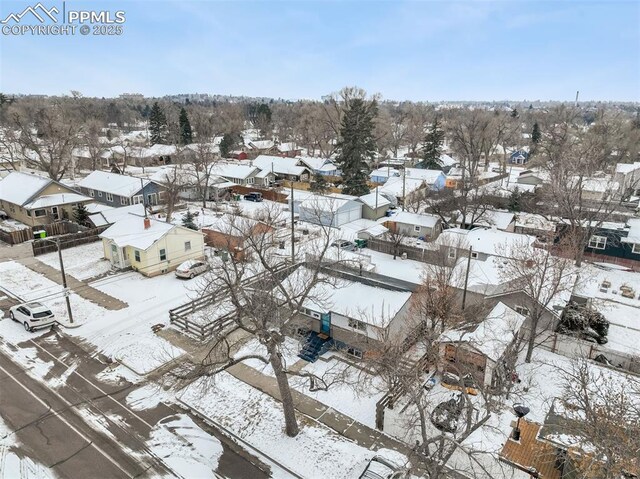 view of snowy aerial view